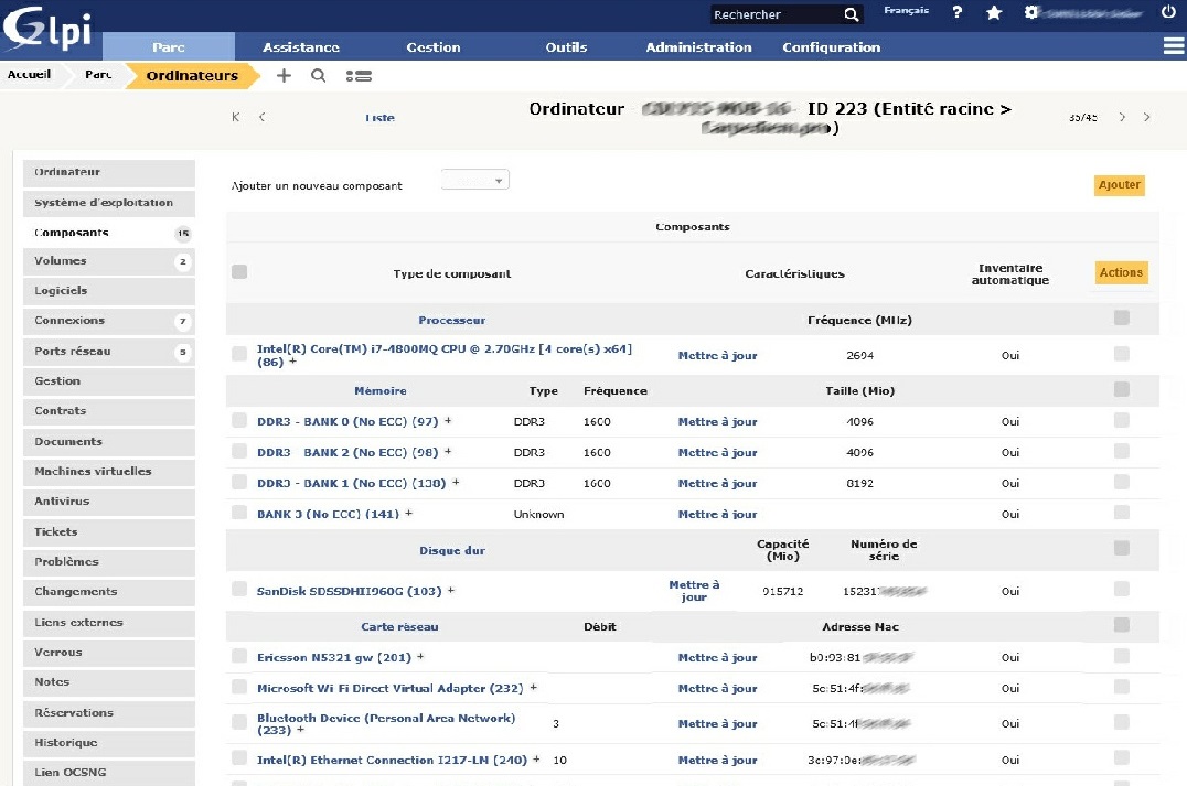 Glpi nous facilite la gestion des parcs informatique de nos clients